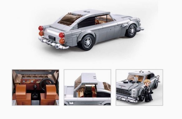 SLUBAN Model Bricks Secret Agent Spy Car Building Brick Kit 325 Pcs