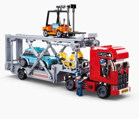 sluban Car Carrier Truck Trailer Set, 542 Pieces | M38-B0880