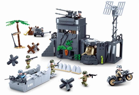 WW2 ATLANTIC WALL D-DAY BATTLE SCENE 765 PCS B0861