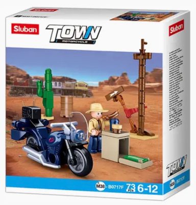 sluban Harley Road Trip Motorcycle Building Brick Kit (73 Pcs)