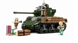 M4A3 SHERMAN TANK PACIFIC RIM BATTLE 715 PCS B1110
