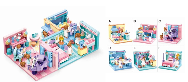 HOMES SERIES - 6 UNITS / BOX 106 PCS / SMALL BOX B0757 EA